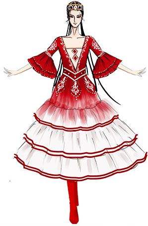 新疆舞蹈演出服装设计民族舞台表演服装设计与定制款式！