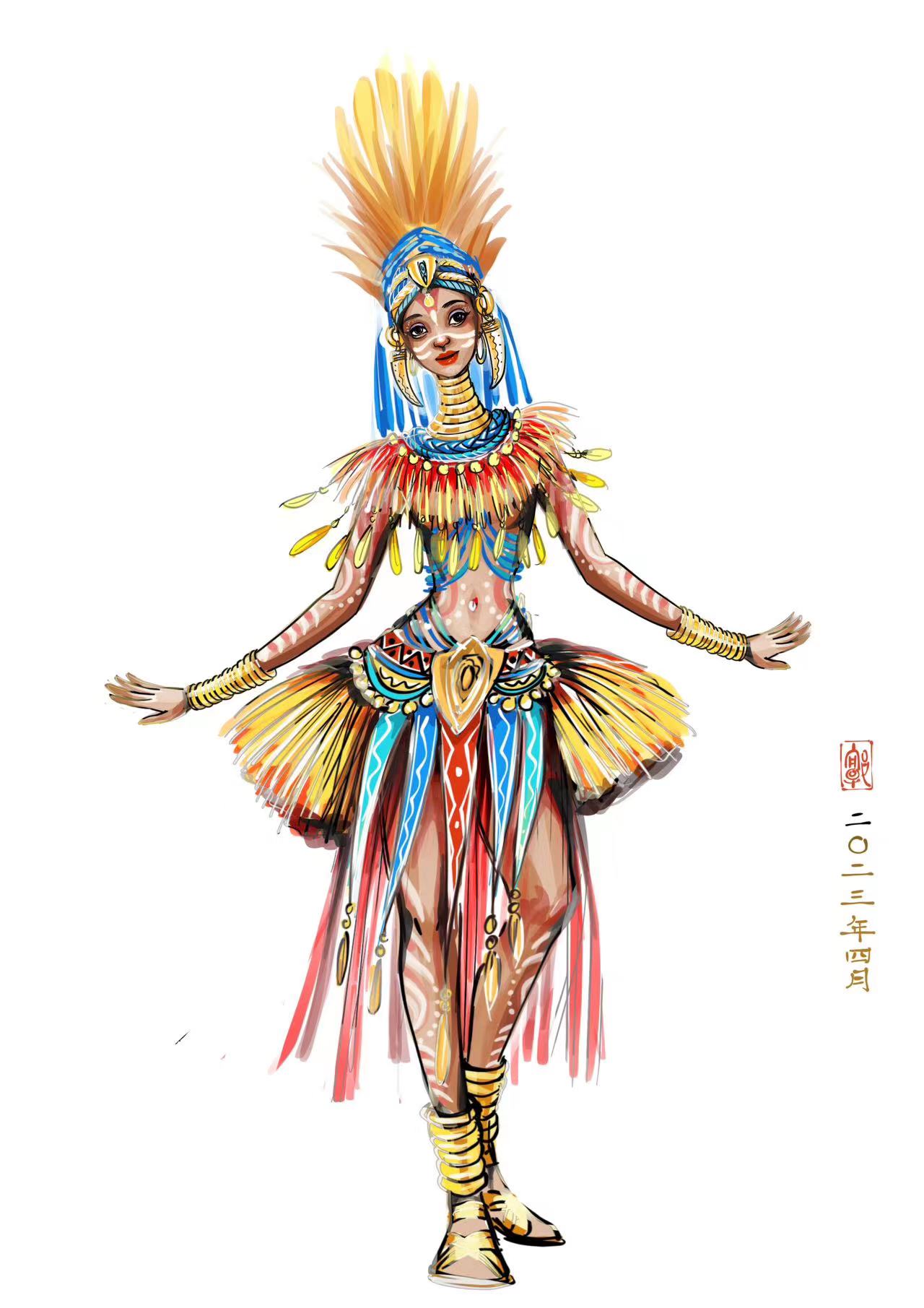 非洲部落女舞蹈1